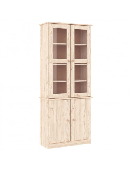 Vetrina ALTA 77x35x186,5 cm in Legno Massello di Pino