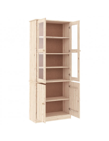 Vetrina ALTA 77x35x186,5 cm in Legno Massello di Pino