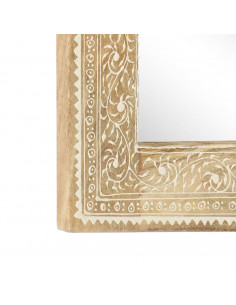 Specchio Dipinto a Mano 40x55 cm in Legno Massello di Mango