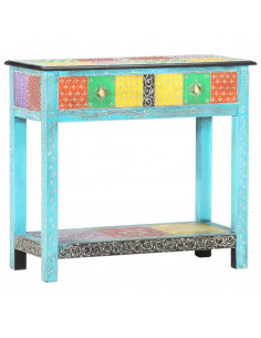 Tavolo Consolle Dipinto a Mano 80x35x75 cm in Legno di Mango
