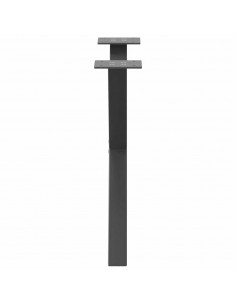 Gambe Tavolino Caffè a X 2 pz Antracite 60x(42-43) cm Acciaio