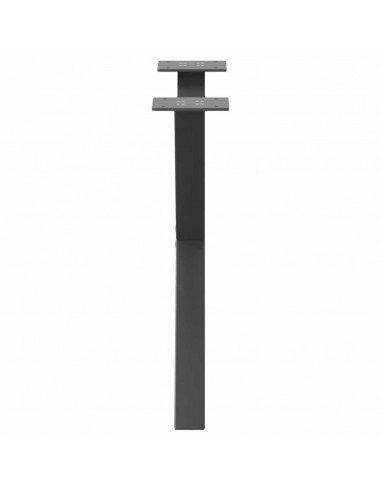 Gambe Tavolino Caffè a X 2 pz Antracite 60x(42-43) cm Acciaio