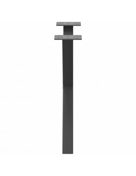 Gambe Tavolino Caffè a X 2 pz Antracite 60x(42-43) cm Acciaio