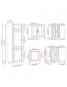 Set Mobili da Cucina 14 pz Porto Bianchi Lucido in Truciolato