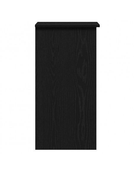 Scrivania con Mensole Nera 84x40x78 cm in Legno Multistrato
