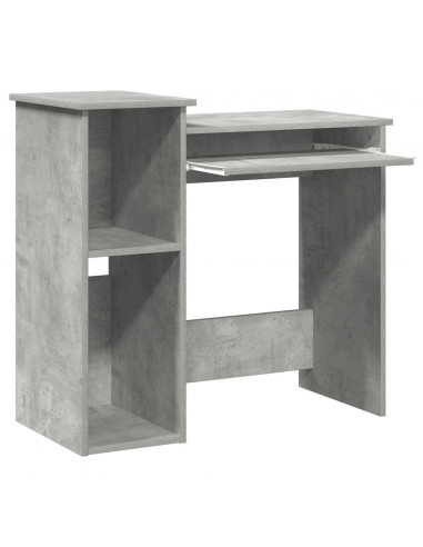 Scrivania Mensole Grigio Cemento 84x40x78 cm Legno Multistrato