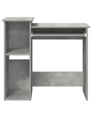 Scrivania Mensole Grigio Cemento 84x40x78 cm Legno Multistrato