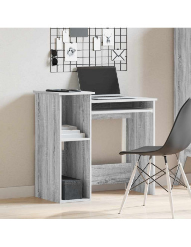 Scrivania Mensole Grigio Sonoma 84x40x78 cm Legno Multistrato