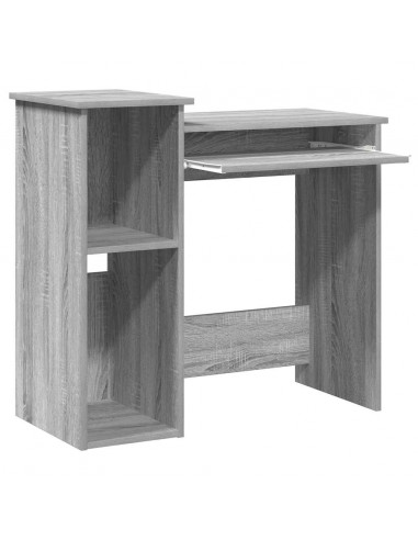 Scrivania Mensole Grigio Sonoma 84x40x78 cm Legno Multistrato