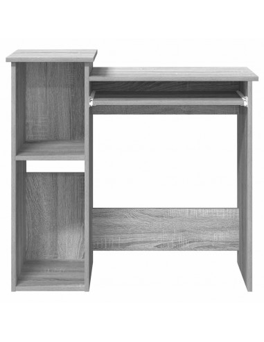 Scrivania Mensole Grigio Sonoma 84x40x78 cm Legno Multistrato