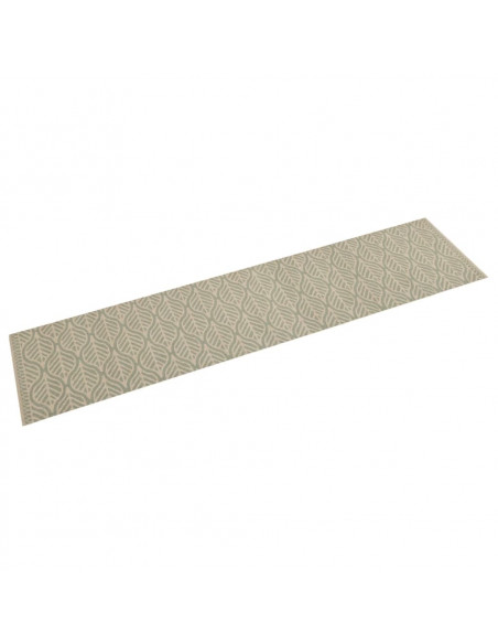 Tappeto da Cucina Lavabile Foglie 60x300 cm in Velluto