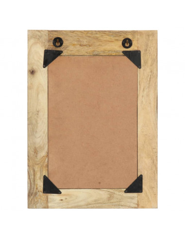 Specchio Dipinto a Mano 40x55 cm in Legno Massello di Mango