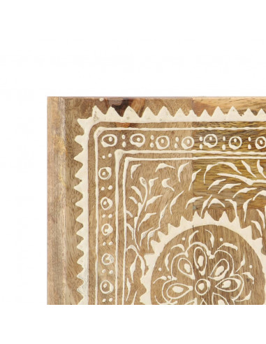 Specchio Dipinto a Mano 40x55 cm in Legno Massello di Mango