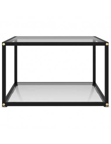 Tavolino da Salotto Trasparente 60x60x35 cm in Vetro Temperato