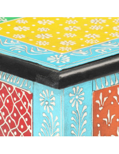 Tavolo Consolle Dipinto a Mano 80x35x75 cm in Legno di Mango 2