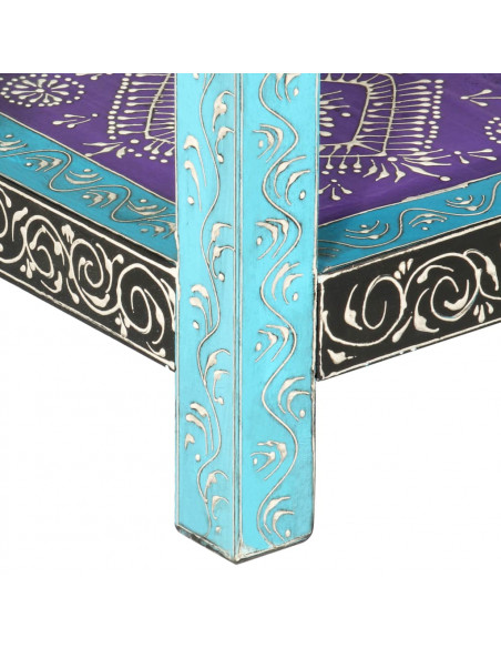 Tavolo Consolle Dipinto a Mano 80x35x75 cm in Legno di Mango