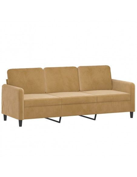 Set di Divani 2 pz Marrone in Velluto