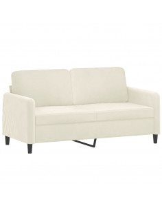 Divano a 2 Posti crema 140 cm in Velluto