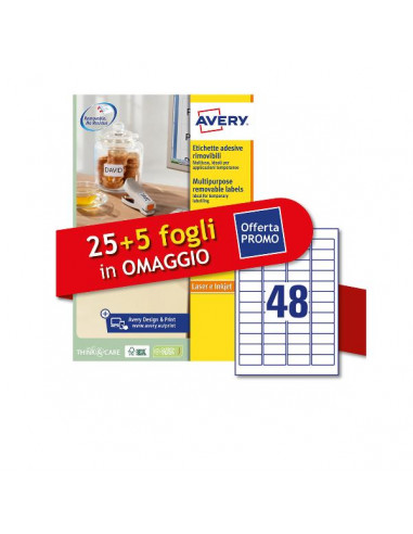 ETIC. RIMOVIBILI LASER 25PIU5FF OMA