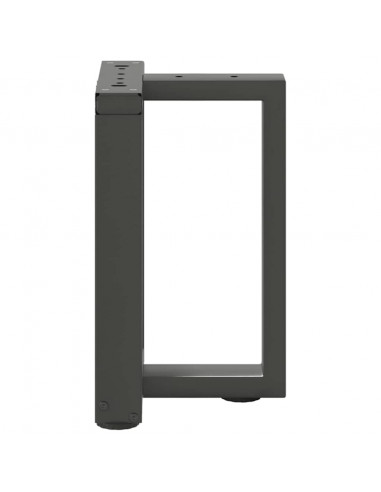 Gambe Tavolino Caffè a T 2 pz Antracite 38x25x(42-43)cm Acciaio