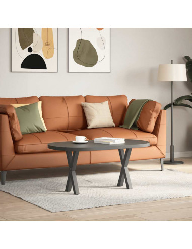 Gambe Tavolino Caffè a X 2 pz Antracite 38x(42-43) cm Acciaio