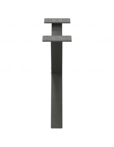 Gambe Tavolino Caffè a X 2 pz Antracite 50x(30-31)cm in Acciaio