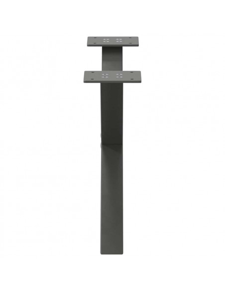 Gambe Tavolino Caffè a X 2 pz Antracite 50x(30-31)cm in Acciaio