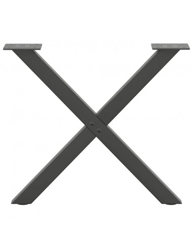 Gambe per Tavolino da Caffè a Forma di X 2 pz Antracite 50x(42-43) cm Acciaio