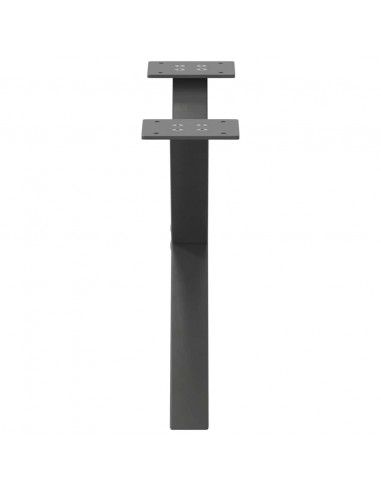 Gambe Tavolino Caffè a X 2 pz Antracite 60x(30-31)cm in Acciaio