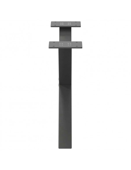 Gambe Tavolino Caffè a X 2 pz Antracite 60x(30-31)cm in Acciaio