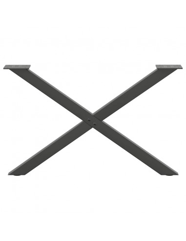 Gambe Tavolino Caffè a X 2 pz Antracite 70x(42-43) cm Acciaio