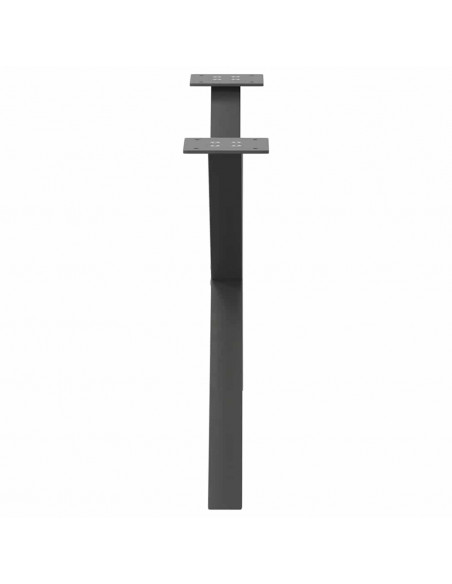 Gambe Tavolino Caffè a X 2 pz Antracite 70x(42-43) cm Acciaio