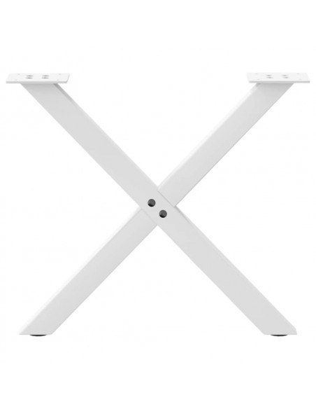 Gambe per Tavolino da Caffè a Forma di X 2 pz Bianche 50x(42-43) cm Acciaio