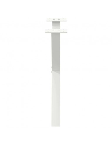 Gambe Tavolino Caffè a X 2 pz Bianco 60x(42-43) cm Acciaio