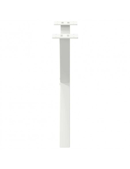Gambe Tavolino Caffè a X 2 pz Bianco 60x(42-43) cm Acciaio