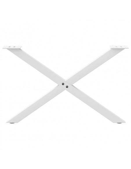Gambe Tavolino Caffè a X 2 pz Bianco 70x(42-43) cm Acciaio