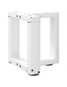 Gambe Tavolino da Caffè a T 2 pz Bianco 30x25x(30-31)cm Acciaio