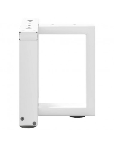 Gambe Tavolino da Caffè a T 2 pz Bianco 30x25x(30-31)cm Acciaio