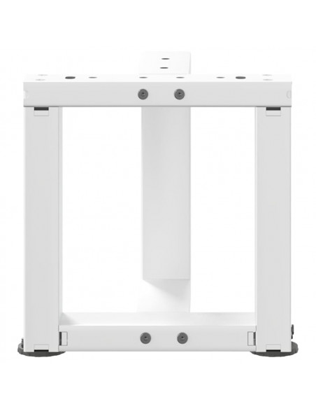 Gambe Tavolino da Caffè a T 2 pz Bianco 30x25x(30-31)cm Acciaio