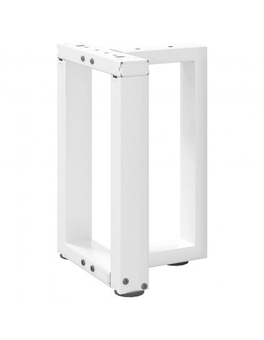 Gambe Tavolino da Caffè a T 2 pz Bianco 38x25x(42-43)cm Acciaio