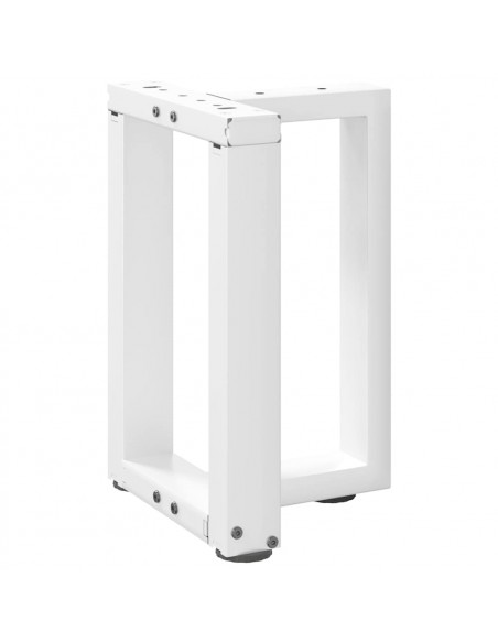 Gambe Tavolino da Caffè a T 2 pz Bianco 38x25x(42-43)cm Acciaio