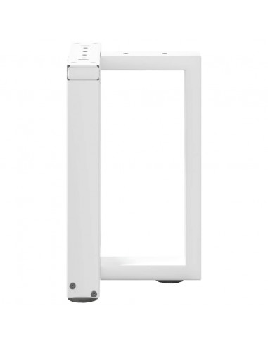 Gambe Tavolino da Caffè a T 2 pz Bianco 38x25x(42-43)cm Acciaio