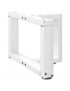 Gambe Tavolino da Caffè a T 2 pz Bianco 40x25x(30-31)cm Acciaio