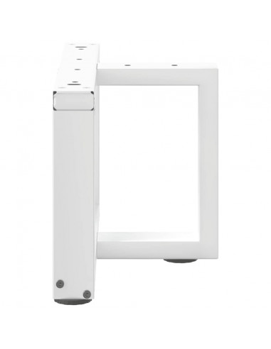 Gambe Tavolino da Caffè a T 2 pz Bianco 40x25x(30-31)cm Acciaio