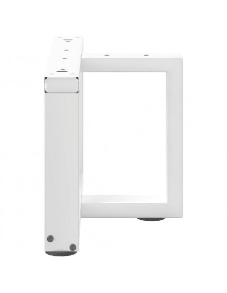Gambe Tavolino da Caffè a T 2 pz Bianco 40x25x(30-31)cm Acciaio