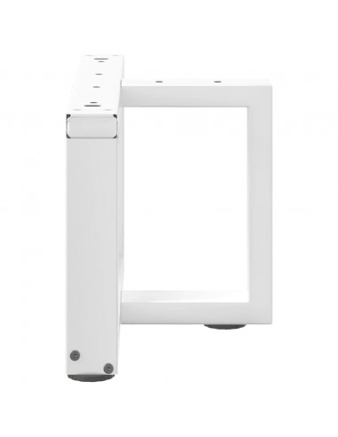 Gambe Tavolino da Caffè a T 2 pz Bianco 50x25x(30-31)cm Acciaio