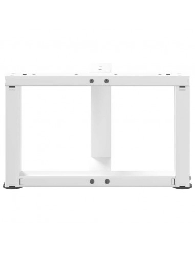 Gambe Tavolino da Caffè a T 2 pz Bianco 50x25x(30-31)cm Acciaio