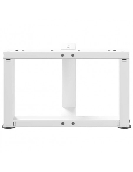 Gambe Tavolino da Caffè a T 2 pz Bianco 50x25x(30-31)cm Acciaio