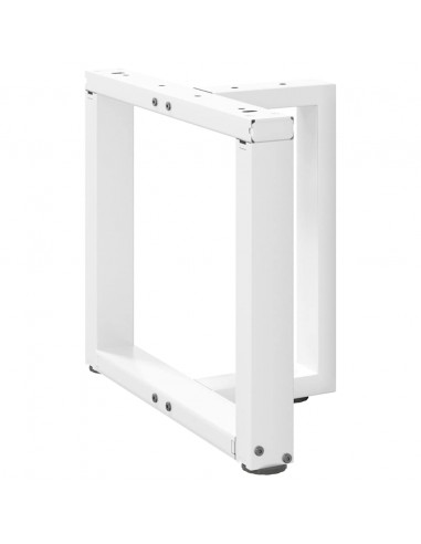 Gambe Tavolino da Caffè a T 2 pz Bianco 50x25x(42-43)cm Acciaio