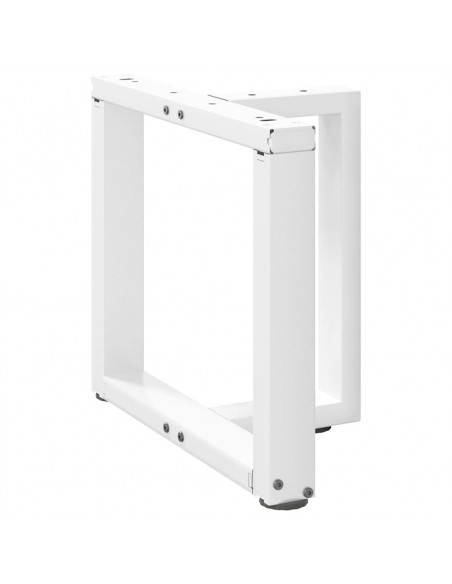 Gambe Tavolino da Caffè a T 2 pz Bianco 50x25x(42-43)cm Acciaio